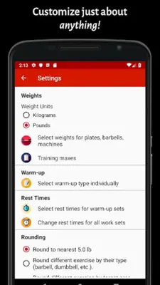 PERSEUS Workout Gym Log android App screenshot 8